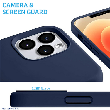 iPhone 14 Pro Max Compatible Case Cover With Liquid Silicone And Compatible With MagSafe Technology - Black